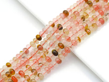 Load image into Gallery viewer, Natural Golden Quartz Rondelle Smooth Beads, 4x6mm, Sku#U141