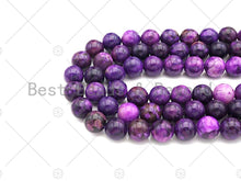 Load image into Gallery viewer, Sugilite Angelite Round Smooth Beads, Natural Angelite, 8mm/