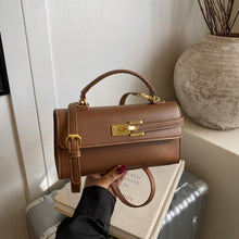 Load image into Gallery viewer, Chic Square Handbag with Lock Closure - Premium PU Leather Crossbody Bag for Women