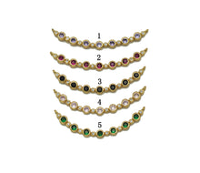 Load image into Gallery viewer, Colorful Stone Smiley Connector Charm, Sku#LK657