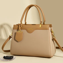 Load image into Gallery viewer, Elegant Patchwork PU Leather Shoulder Tote Bag - Large Capacity Women's Handbag with Phone Pocket