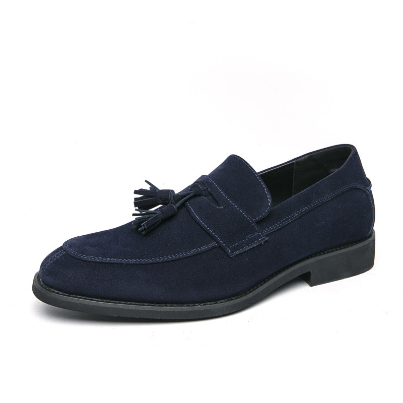 Men's Tassel Loafers - Casual Slip-On Shoes with Rubber Sole