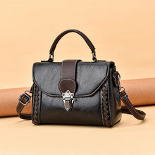 Load image into Gallery viewer, Korean-Style Color-Block Tote Bag &amp; Crossbody Shoulder Bag | PU Leather | Multi-Color