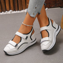 Load image into Gallery viewer, Women's Plus Size Color-Block Wedge Casual Shoes | Round Toe Breathable Mesh Flats