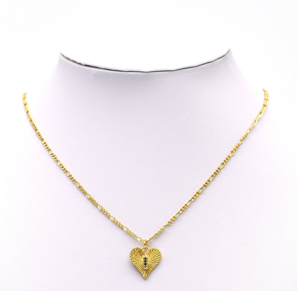 Colorful Rectangle On Heart Charm, Sku#F1474C