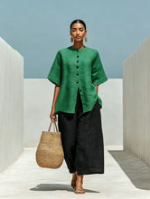 Load image into Gallery viewer, Linen Blend Cardigan Top &amp; Cropped Wide-Leg Pants Set – 5 Colors S–3XL