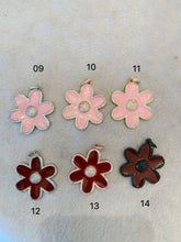 Load image into Gallery viewer, 38mm LARGE NEW Enamel Colorful Flower Pendant,CZ Micro Pave Oil Drop Flower pendant,Enamel pendant,Enamel Jewelry,sku#F573