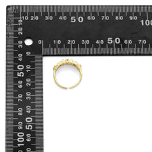 Load image into Gallery viewer, Gold Silver Round CZ Rectangle Bar Adjustable Ring, Sku#B372