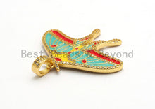 Load image into Gallery viewer, NEW Enamel Colorful Kite Shape Pendant,CZ Micro Pave Oil Drop Kite pendant,Enamel pendant,Enamel Jewelry,35x41mm,sku#F588