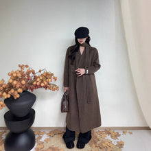 Load image into Gallery viewer, Long Double-sided Wool Coat In Korean Style