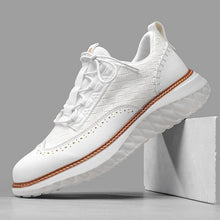 Load image into Gallery viewer, Men's Breathable Woven-Texture Sneakers – Lace-Up Low-Cut Casual Athletic Shoes