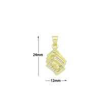 Load image into Gallery viewer, Clear CZ Gold FACE Book  Charm Pendant, Sku#LK1203