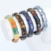 Load image into Gallery viewer, 12x15mm Bamboo Shape Stretchy Bracelet, Sku#U1981