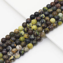 Load image into Gallery viewer, Genuine Brown Green Opal Round Smooth Beads, 6mm/8mm/10mm, Sku#U1608