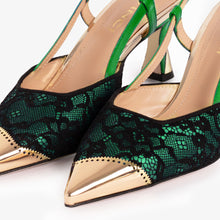 Load image into Gallery viewer, The Bali Green Leather Slingback Women Sandal