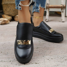 Load image into Gallery viewer, Women's Velcro Slip-On Sneakers | Thick Sole PU Leather Casual Shoes