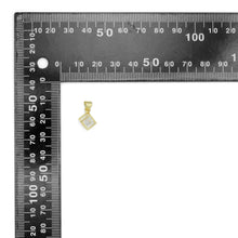 Load image into Gallery viewer, Clear CZ Gold Diamond Cube Cage Charm Pendant, Sku#LK1079