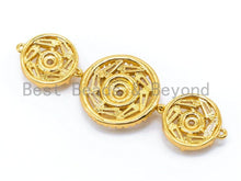Load image into Gallery viewer, CZ Micro Pave Flower Connector for Bracelet/Necklace, Link Connector, Spacer Connector,  16x50mm,sku#M192