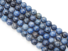 Load image into Gallery viewer, Genuine Quality Dumortierite Round Faceted Beads, 6mm/8mm/10mm, Sku#U1447