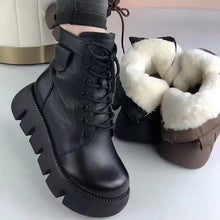 Load image into Gallery viewer, Women's Fleece-Lined Insulated Snow Boots | Soft Leather Side-Zip Winter Boots