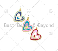 Load image into Gallery viewer, Colorful Enamel Heart Shape Pendant, duddle heart Charm Pendant,Sku#L627