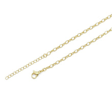 Load image into Gallery viewer, Thin Oval Link Gold Adjustable Necklace, Sku#LD494