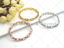 Load image into Gallery viewer, CZ Micro Pave Paper Clip Link Chain Bracelets, sku#LK102