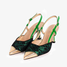 Load image into Gallery viewer, The Bali Green Leather Slingback Women Sandal