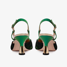 Load image into Gallery viewer, The Bali Green Leather Slingback Women Sandal