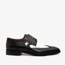 Load image into Gallery viewer, The Neiva Black &amp; White Wingtip Semi Brogue Derby Men Shoe