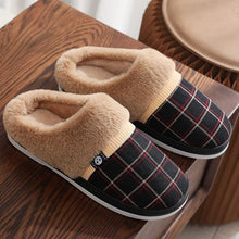 Load image into Gallery viewer, Men's Cotton Winter Slippers Non-Slip Warm Thick Sole Plush Indoor Shoes
