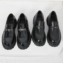 Load image into Gallery viewer, Men's Chunky Sole British Business Loafers – Wide Toe Slip-On Dress Shoes