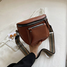 Load image into Gallery viewer, Soft PU Leather Saddle Crossbody Bag