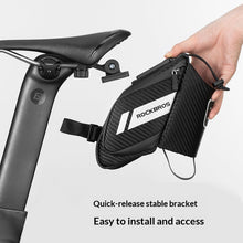 Load image into Gallery viewer, Bicycle Rear Bag – 1.5L Carbon-Look PU Bike Seat Bag for Mountain &amp; Road Cycling