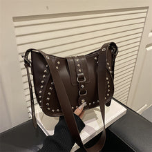 Load image into Gallery viewer, Studded Underarm Crossbody Bag – Minimalist PU Leather Shoulder Bag for Women