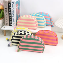 Load image into Gallery viewer, Striped Fashionable Shell-Shaped Makeup Bag