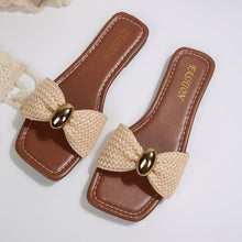 Load image into Gallery viewer, Women's Knit Slip-On Slides | Breathable Metal Detail Casual Sandals