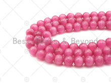 Load image into Gallery viewer, Special Cut Hot Pink Cat's Eye Round Faceted Beads, UA202C