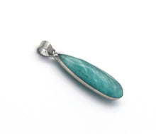 Load image into Gallery viewer, Silver Teardrop Gemstone Charm, Sku#LY24
