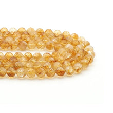 Load image into Gallery viewer, Genuine Citrine Round Faceted Beads, 8mm, Sku#U1517