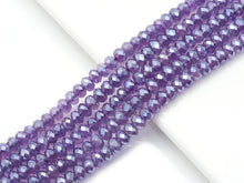 Load image into Gallery viewer, Mystic Genuine Amethyst Rondelle Faceted Beads, Sku#UA290