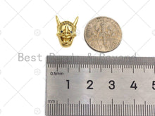 Load image into Gallery viewer, CZ Micro Pave Evil Goblin Head Bead, Men's Jewelry Findings, CZ Pave beads, 9x11x15mm, sku#LK90