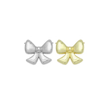 Load image into Gallery viewer, Gold Silver Bow Connector Charm Pendant, Sku#A311