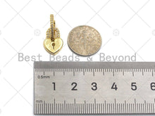 Load image into Gallery viewer, CZ Heart Huggie Earrings, Sku#O26