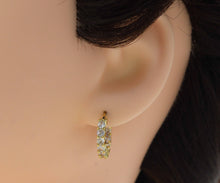 Load image into Gallery viewer, CZ Round Huggie Hoop Earrings, Sku#B191