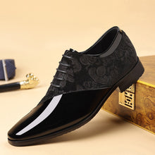 Load image into Gallery viewer, Men's Shiny Pointed-Toe Business Leather Shoes - Premium PU Leather Square Toe Dress Shoes