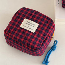 Load image into Gallery viewer, Portable Canvas Plaid Coin Purse