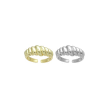 Load image into Gallery viewer, Gold Silver Twisted Dome Adjustable Ring, Sku#A377