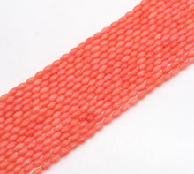 Load image into Gallery viewer, Pink Coral Smooth Rice Shape Beads, Sku#U1482