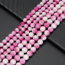 Load image into Gallery viewer, Round Smooth Pink White Jade 6mm/8mm/10mm, sku#U1809